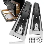 2 Pair 10 Inch Soft Close Drawer Slides Metal Full Extension Less Noise Ball ...