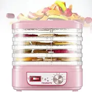Food Dehydrator with 5 Trays,Food Dryer Machine, 35°C-70℃ Eight Gear Adjustable Digital Temperature, for Jerky, Meat, Beef, Dog Treats, Fruit, Vegetable, Herb, Yogurt