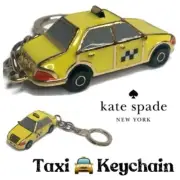 NWT Kate Spade Yellow Taxi Cab Key Fob Chain Keychain NEW W/pink Dust bag Rare