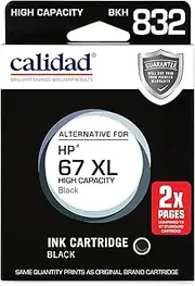 Calidad Alternative Ink Cartridge for HP 67 XL, Black