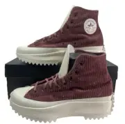 Converse Chuck Taylor Run Star Hike Hi A03252C WINE Corduroy (11 Women) 9.5 Men