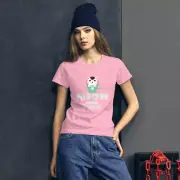 Women's Fashion Fit Funny T-Shirt - Meow Wine Please!
