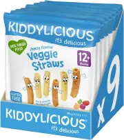 Cheesy Veggie Straws, 12G (Pack of 9) - New Tastier Recipe