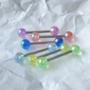 6PCS Body Jewelry Anti-Allergy Surgical Steel Tongue Rings For Women BarbelUU