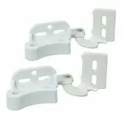 Pair of Amerock BP2606-W White 1/2" Overlay Self-Latching Knife Hinges