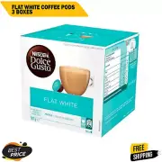 NESCAFE Dolce Gusto Flat White Coffee Pods 3 boxes (16 Capsules Per Box)