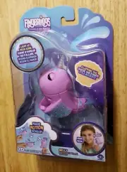 Fingerlings Baby Narwhal Nelly The Light Up Mood Unicorn by WowWee ! New in box