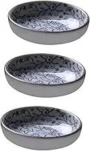 TIDTALEO 3pcs Dip Dish Condiment Plate Flavored Sauce Vinegar Bowl Ceramic Plates