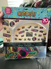 80's Mega Value Pack Party Cutout | Multicolor | 30 Pcs New!!!