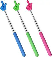 Bonsicoky 3 Pack Telescoping Teachers Pointer - Versatile Retractable Hand Pointers for Teaching and Presentations - Extendable to 26.8 Inches - Blue + Green + Pink