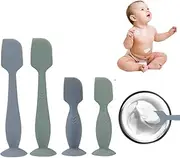 Baby Diaper Cream Spatula, 4 Pack Baby Diaper Cream Applicator, Silicone Diaper Rash Cream Applicator with Suction Cup Base, 2 Each of Large and Mini Sizes(Green, Blue)