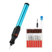 Electric Engraving Pen, 1 Set Electric Engraver Scribe with Tips & Tools, Blue