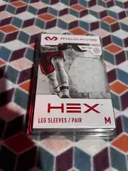 McDavid Hex Leg Sleeves for Basketball, White, Size M 2pcs (1pair)