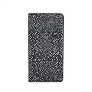 GAZE iPhone SE (3rd Generation) Case Cover Black Stingray Diary [Notebook Type Genuine Leather iPhone Stingray Leather Pattern Card Storage] iPhone SE (2nd Generation) / 8/7 GZ23309iSE3 (Black)