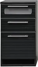 Chest, Storage Drawer, Width 17.7 inches (45 cm), 3 Tiers, Width 17.7 x Depth 16.5 x Height 32.7 inches (45 x 42 x 83 cm), Black 462478