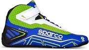 Sparco K-Run Shoes Size 42 Blue/Green Fluo