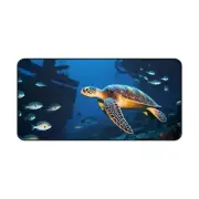 Ocean Turtle Desk Mat - Nautical Themed Office Decor