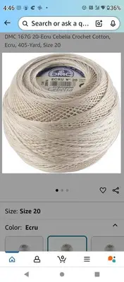 DMC Cebelia Crochet Thread size 20