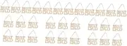 TEHAUX 3sets Wood Craft Pendant Dad Father's Day Present Hollow-Out Decor Uniquely Designed Men's Present 10pcs*3