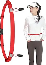 Race Bib Belt,Running Waist Number Holder Belt - Adjustable Sports Waist Band for Outdoors Fitness Riding Time Trials Hiking Competitive Events