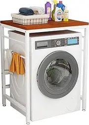 Laundry Shelf Over Washing Machine Storage Unit for Front Loader Washing Machine & Tumble Dryer Free Standing Drying Rack Stand