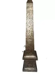 Golden Obelisk of Ancient Egypt Statue 26.5 inch Toscano