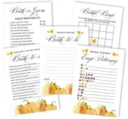 Inkdotpot Pumpkin Theme Bachelorette Party Games Set Bundle Of 5-sNB