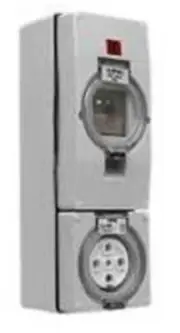 Clipsal 56-SERIES RCD PROTECTED SWITCHED SOCKET 500V 32A 5-Pins Round 30mA Grey