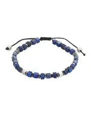 [Cudworth] Savage Solidate Stone Brass Beads with Stainless Steel Macrame Bracelet in Bronze