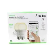 NEW BELKIN WEMO LED LIGHTING STARTER KIT EDISON SCREW BULB WIFI 4G LTE F5Z0489