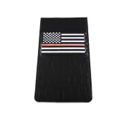 NEW Go To Caddie Black USA Flag Thin Red Line Yardage Book/Scorecard Holder