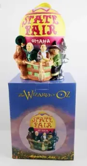 Wizard of Oz Cookie Jar Omaha State Fair Hot Air Balloon Warner Bros In Box