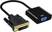 DVI to VGA Cable Adapter 25-Pin DVI-D Male to 15-Pin VGA Female 1080P HD Converter for Projector Display PC Extend