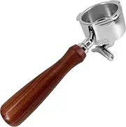 [NEOUZA] Espresso Portafilter 51mm Non-pressurized Basket, Double Spouts Compatible with DeLonghi Dedica EC680 EC685 Smeg Coffee Machine (3 Ears)