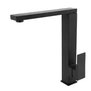 WELS Black Square Swivel Kitchen Mixer Tap Laundry Sink Basin Faucet Spout SUS