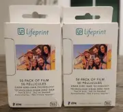 2x Lifeprint 50 pack of film for Lifeprint Augmented Reality Photo AND Video