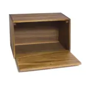 Lipper International Acacia w Solid Door Bread Box Multi Color