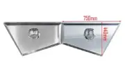 4WD Ute Flat Sheet Aluminium Toolbox Tapered Under Tray Tool Box