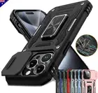 For iPhone 16 15 14 13 12 11 Pro Max SE 8 Plus Case Armor Shockproof Ring Cover