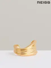 Reiss Gold Tone Florence Fluid Sculpted Cuff (F27965) | $195