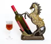 Wine Rack Tabletop Bottle Holder Champagne Storage Stand Horse Ornament