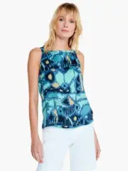NIC + ZOE SUMMER SOLSTICE TANK In BLUE MULTI NWOT, Size S
