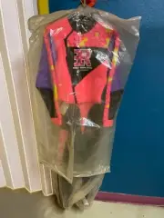NOS vintage mobbys jacket and john wetsuit size 8 jet ski old school neon