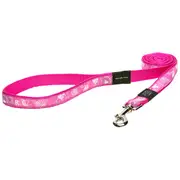 Rogz Large Pink Paws Dog & Puppy Lead (20mm x 1.4m) Fancy Dress Beach Bum Leash