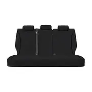 For Toyota Hilux Workmate Dual 2015-On TRADIES Black Canvas Rear Seat Cover