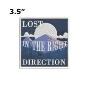 Lost in the Right Direction Patch Embroidered Iron-on Applique Nature Badge