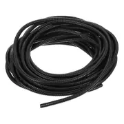 1/4 Inch x 50 Ft Split Wire Loom Tubing , Guard Convoluted Flex, Black