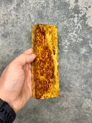 Stabilised Amboyna Burl Block Knife Handle Making Material Pen Blank #57