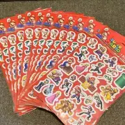 Super Mario 3D Sticker Sheets Nintendo 12LOT Wario Peach Luigi Toad Bowser Koopa