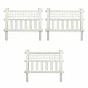 Suncast Grand View 14.5 x 24 Inch Resin Yard Garden Border Fence White (3 Pack)